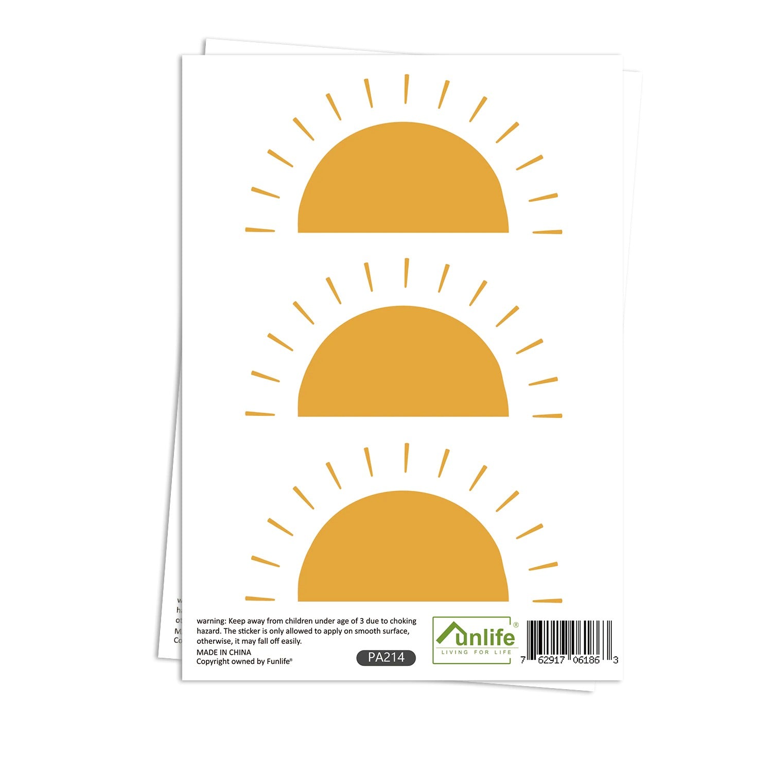 Pattern Wall Decals Orange Half Suns