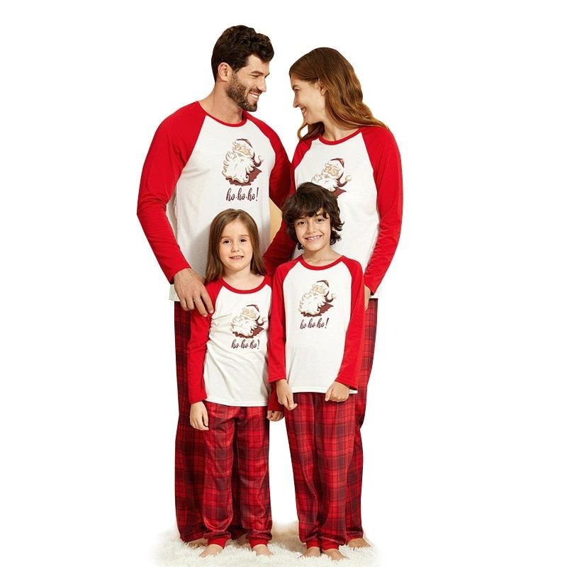 Matching Christmas Pajamas Family Set - Ho Ho Ho Santa