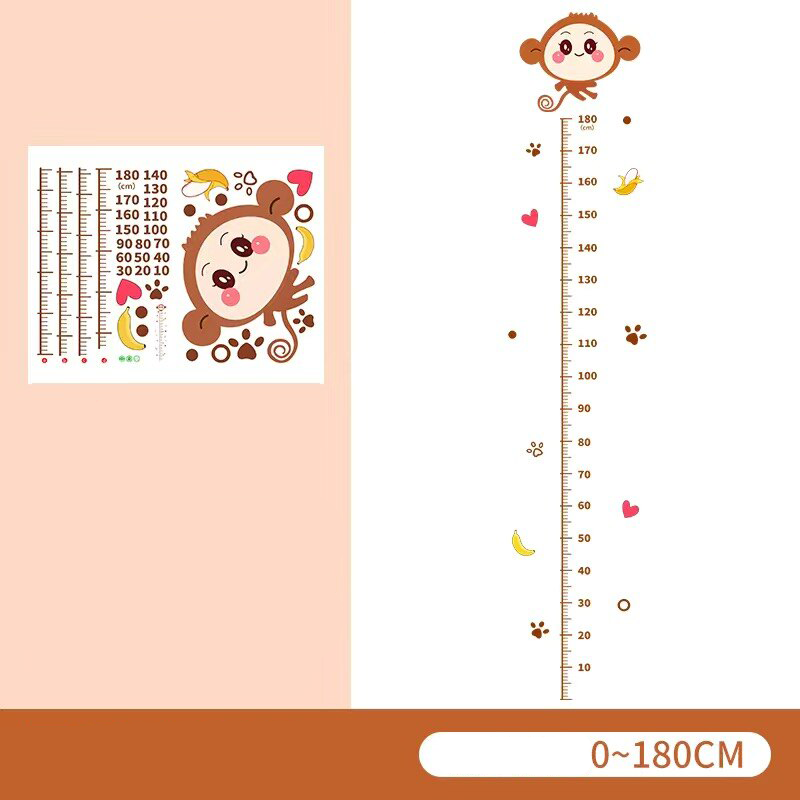 Height Chart Wall Decal Cartoon Style