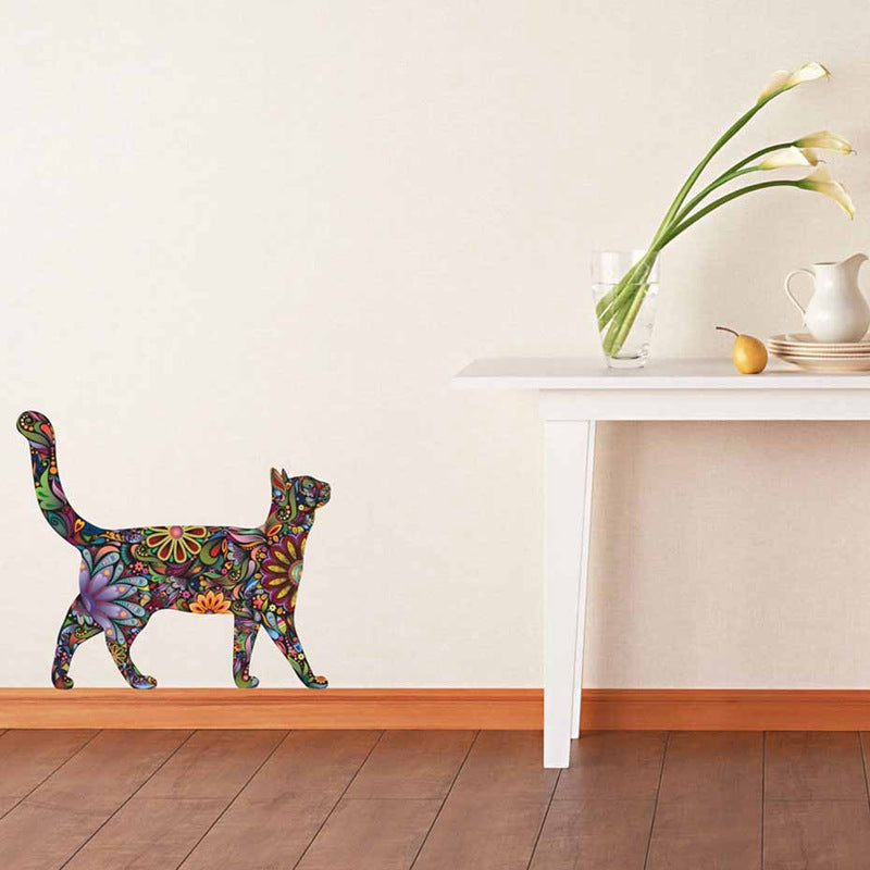 Wall Decals Mandala Color Cat