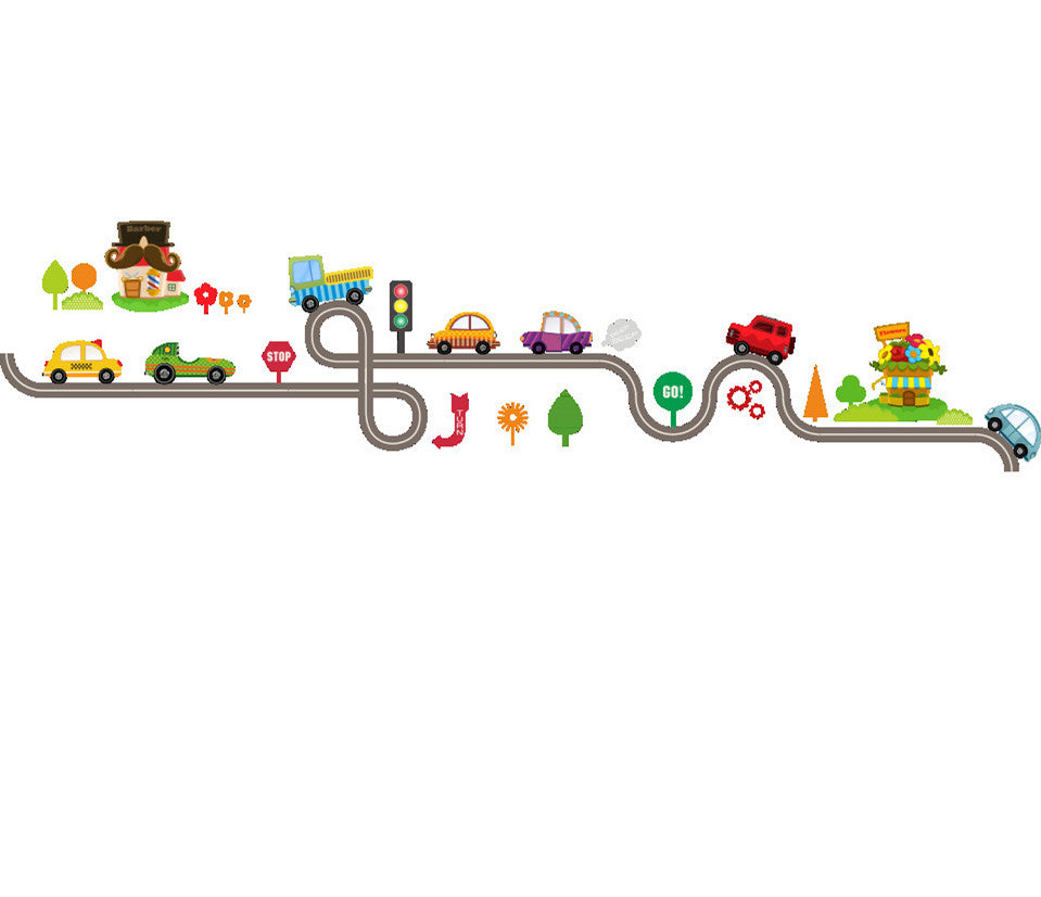 Cartoon Wall Decals Car Traffic