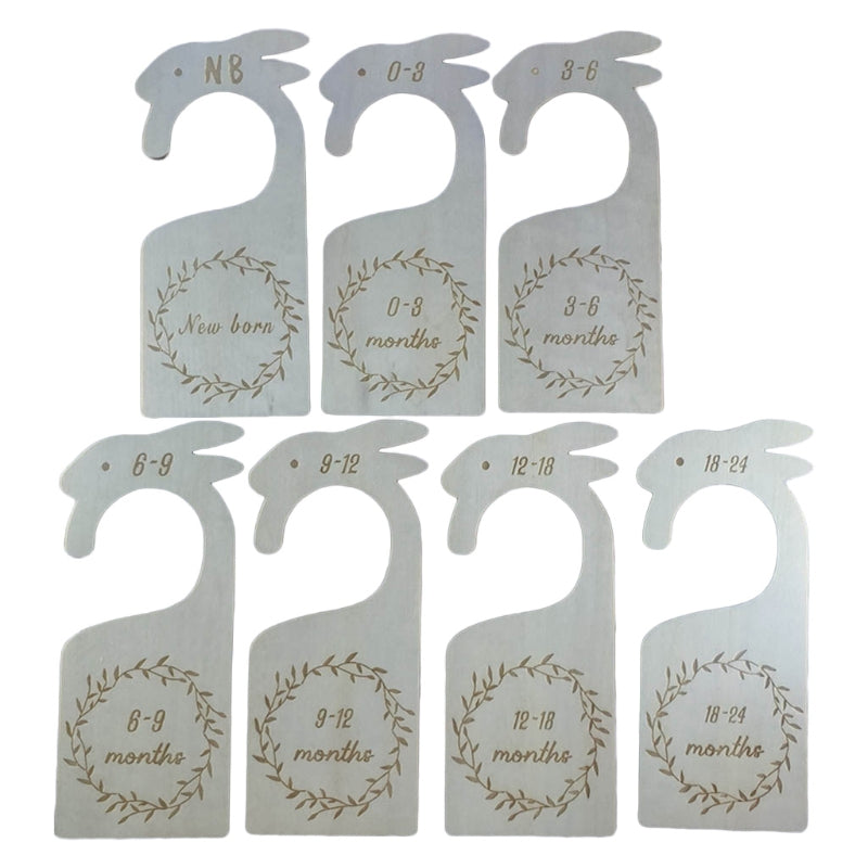 Creative Wooden Baby Closet Size Divider Hanger Set