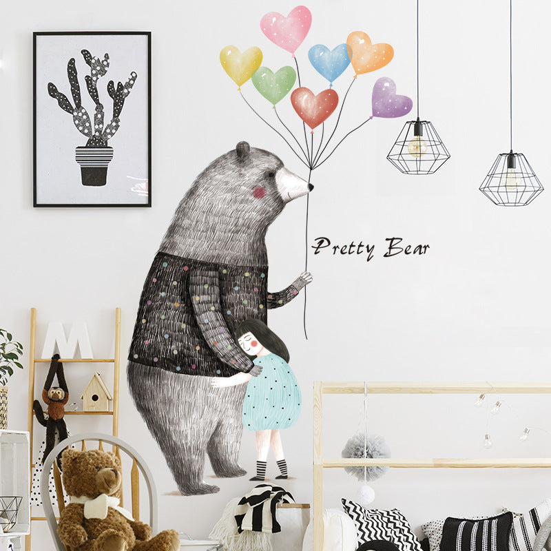 Cartoon Wall Decal Pretty Bear