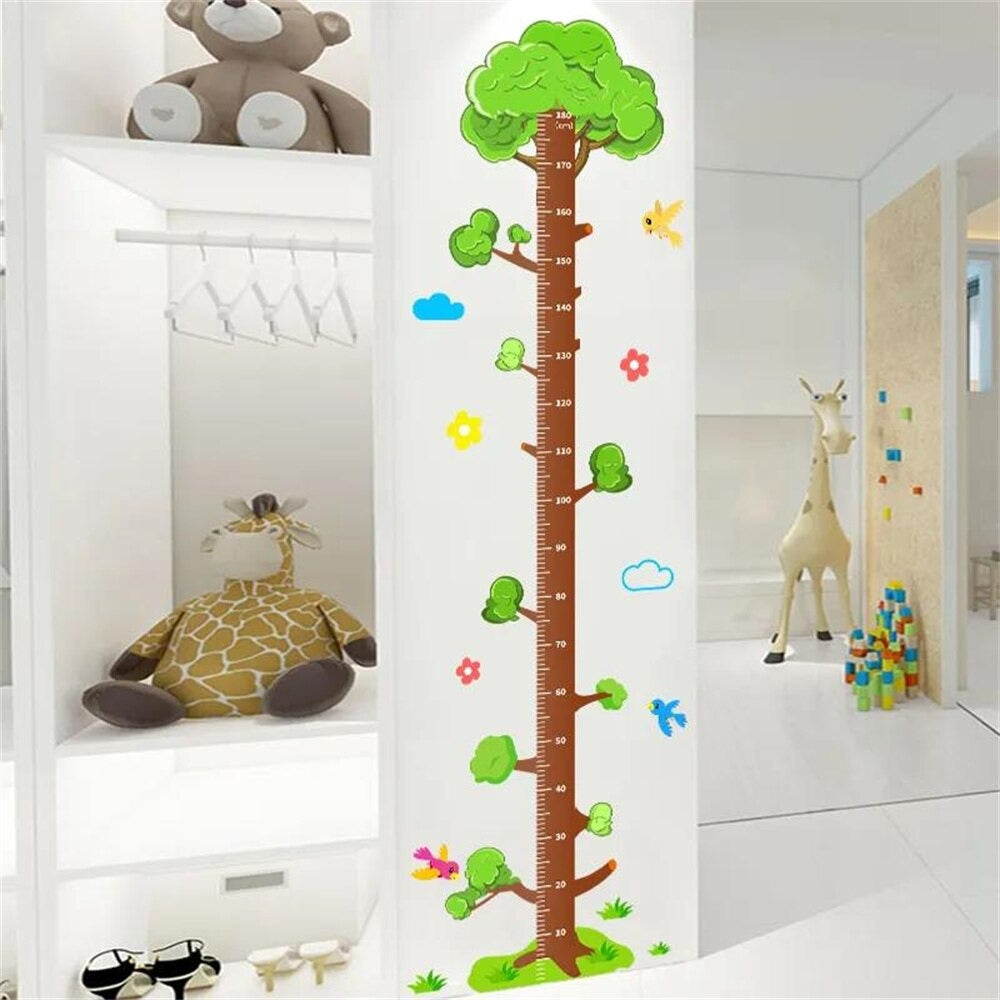 Height Chart Wall Decal Cartoon Style