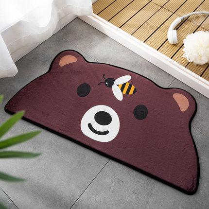 Cartoon Entrance Floor Mat Happy Animals