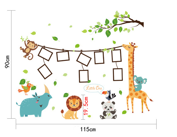 Cartoon Wall Decals Nordic Cute Giraffes