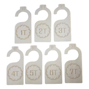 Creative Wooden Baby Closet Size Divider Hanger Set