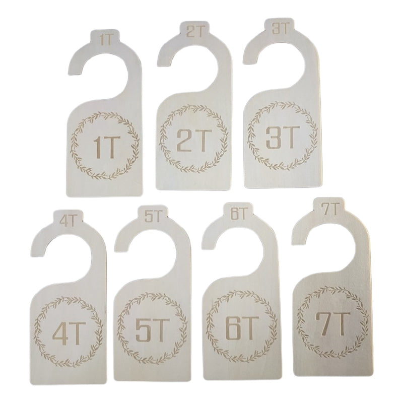 Creative Wooden Baby Closet Size Divider Hanger Set