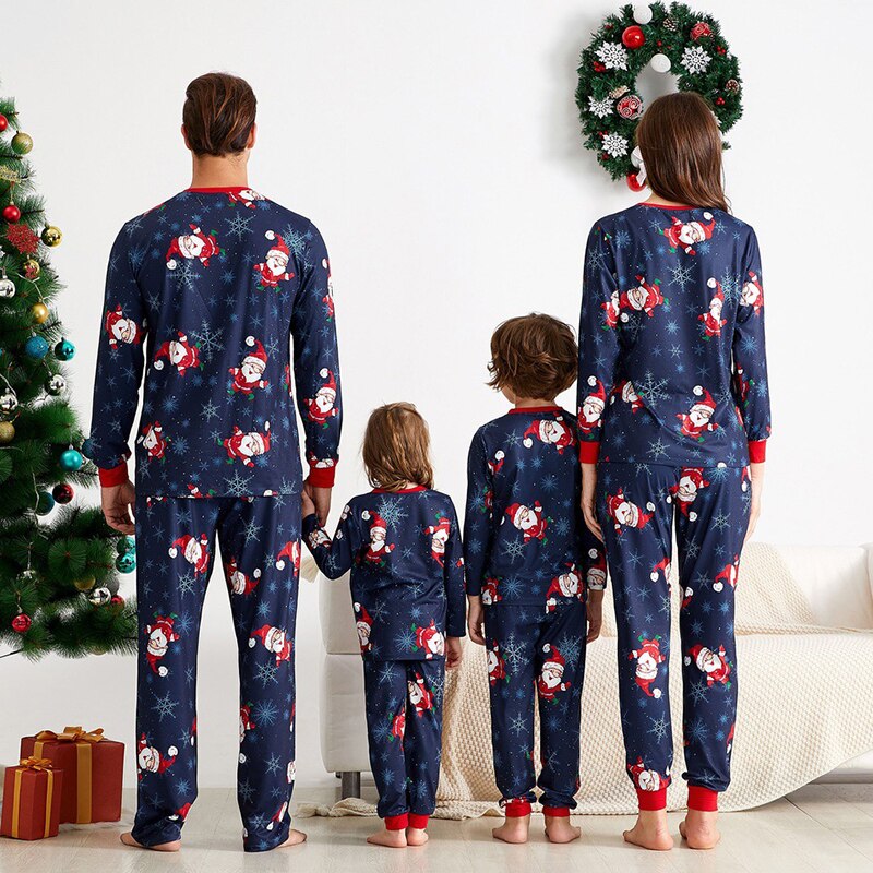Matching Christmas Pajamas Family Set - Cute Santa