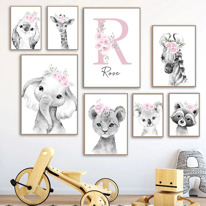 Personalized Cute Canvas Print Wall Poster For Kids Room