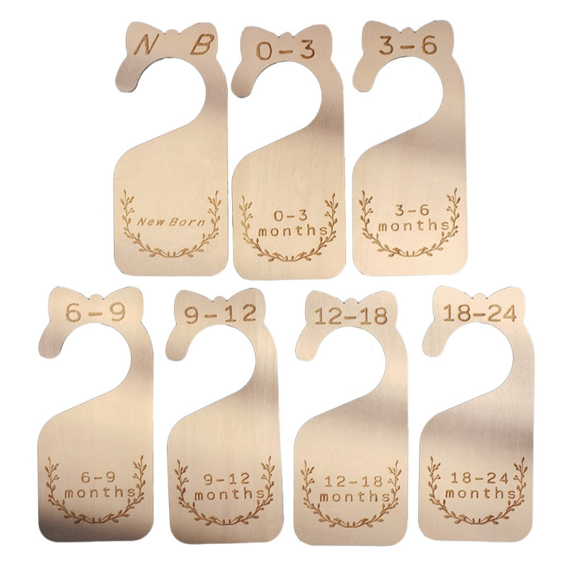 Creative Wooden Baby Closet Size Divider Hanger Set