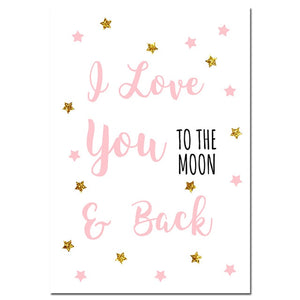 Flamingo Diamond Nursery Canvas Posters