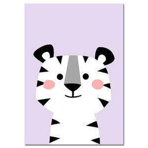 Funny Cute Animals Nursery Canvas Posters