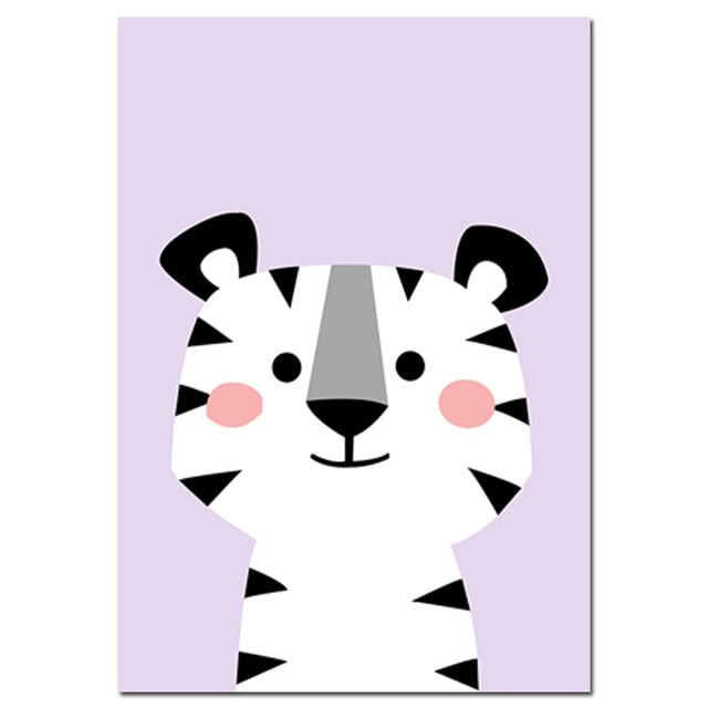 Funny Cute Animals Nursery Canvas Posters