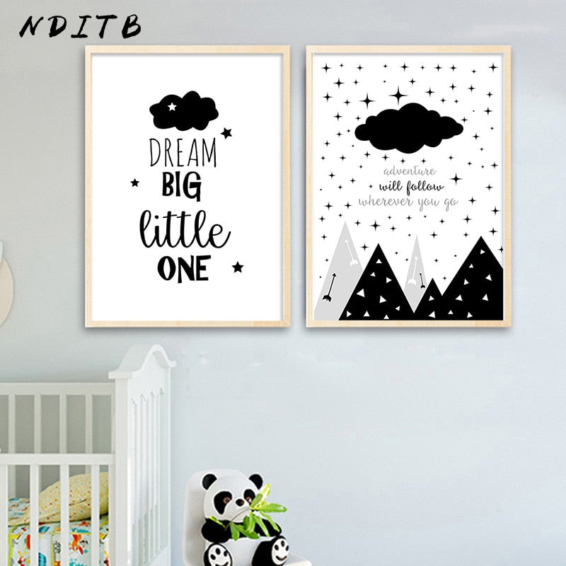 Little Man Cave Nursery Canvas Posters