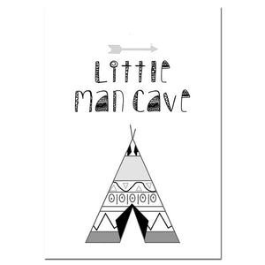 Little Man Cave Nursery Canvas Posters