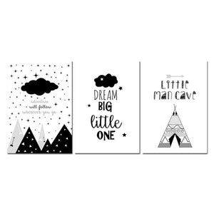 Little Man Cave Nursery Canvas Posters