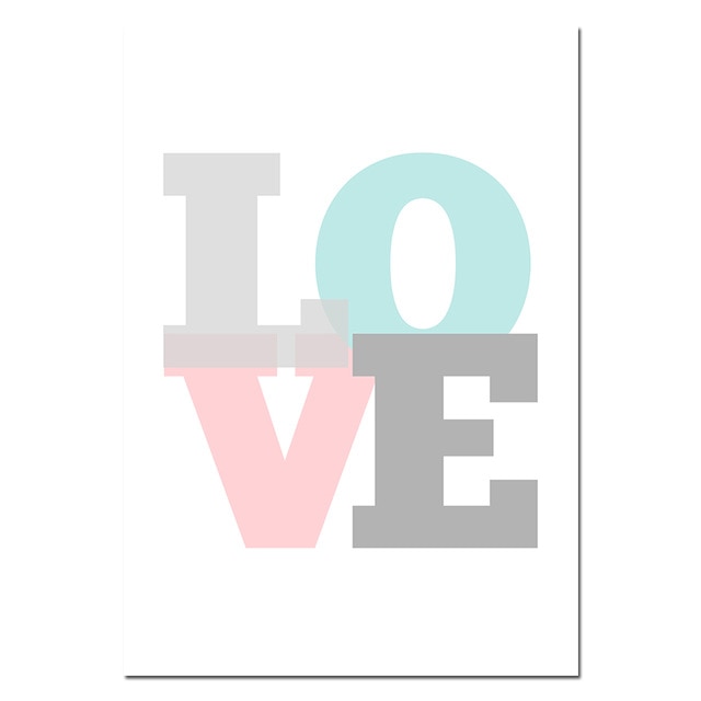 Love Dots Nursery Canvas Posters