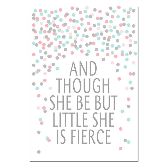 Love Dots Nursery Canvas Posters