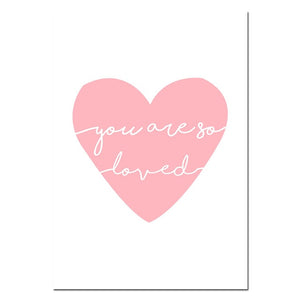 Love Dots Nursery Canvas Posters