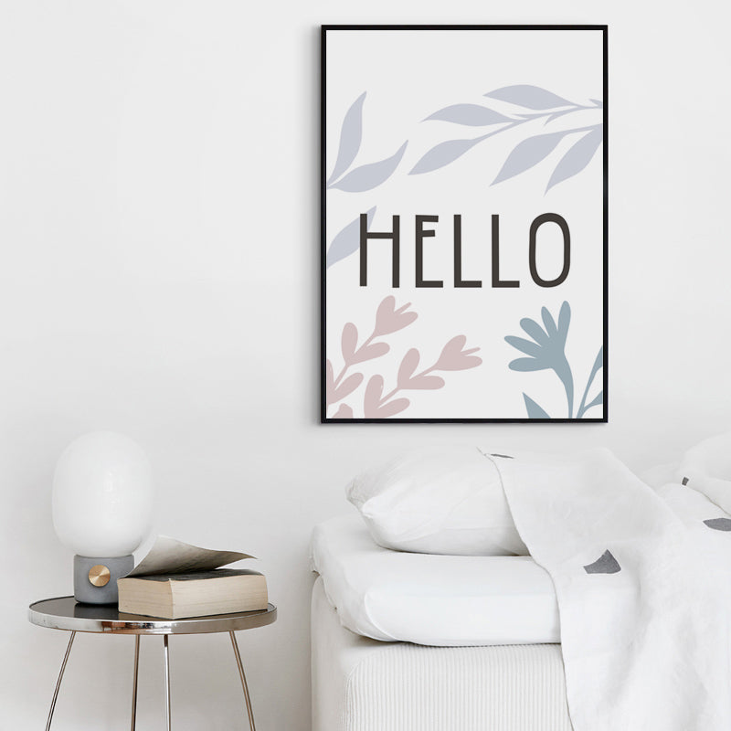 Nordic Hello Animals Nursery Canvas Posters