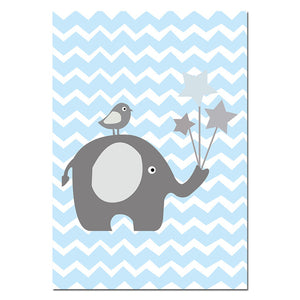 Blue Cloud Nursery Canvas Posters