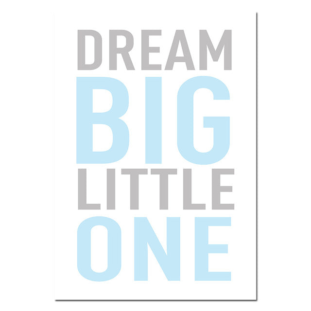 Blue Cloud Nursery Canvas Posters