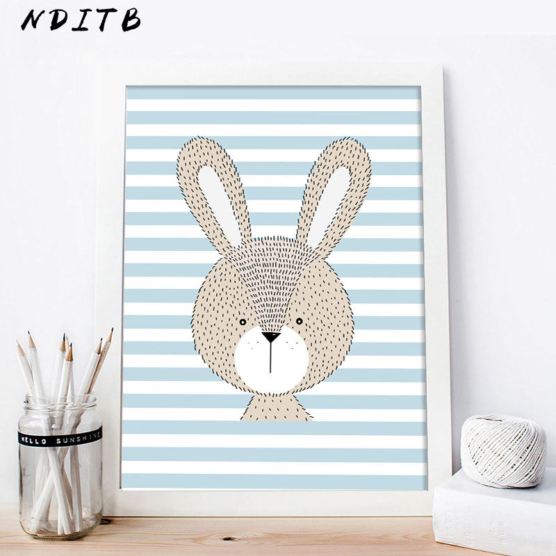 Dream Big Stripes Nursery Canvas Posters
