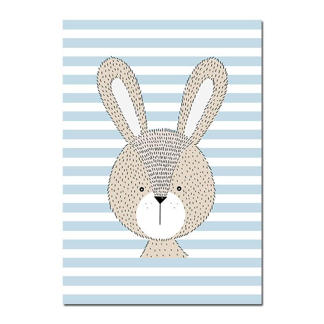 Dream Big Stripes Nursery Canvas Posters