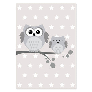 Dream Big Owl Nursery Canvas Posters