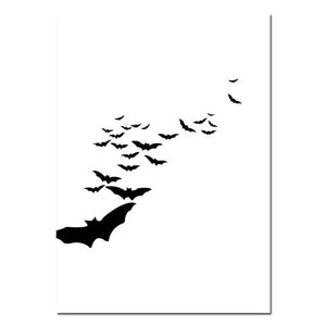 Black And White Superheroes Nursery Canvas Posters