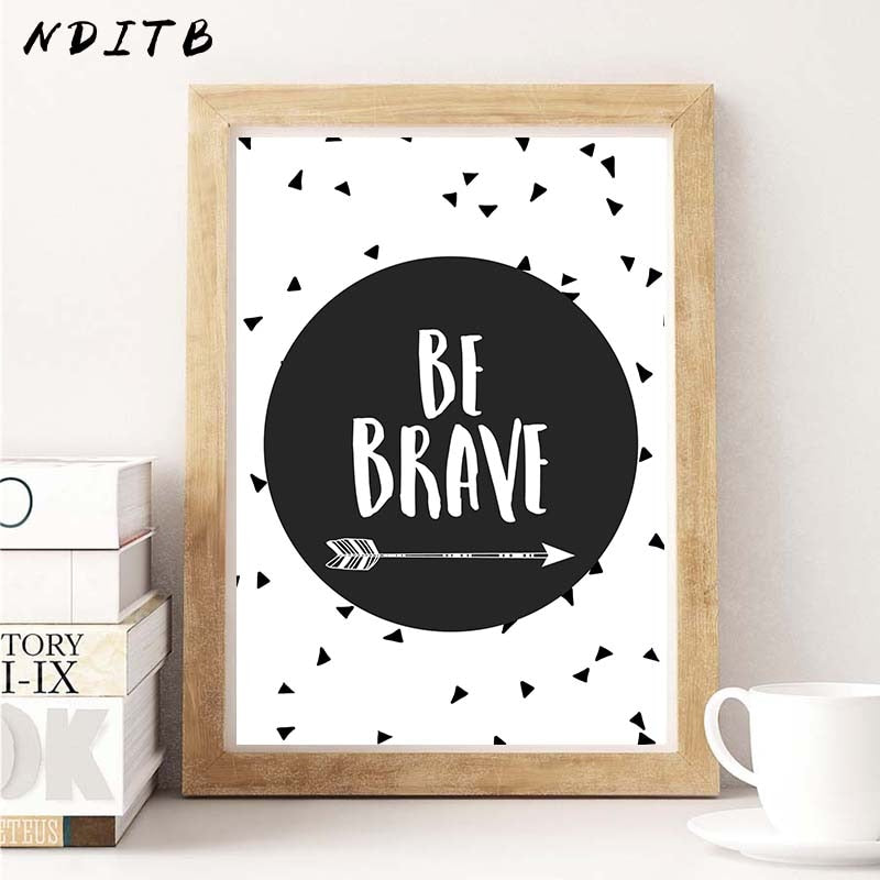 Be Brave Batman Nursery Canvas Posters