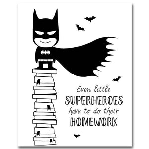 Be Brave Batman Nursery Canvas Posters