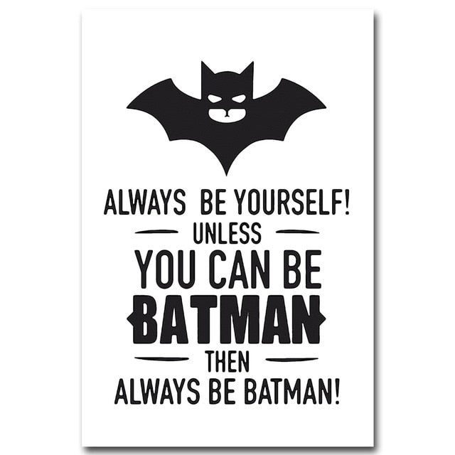 Be Brave Batman Nursery Canvas Posters