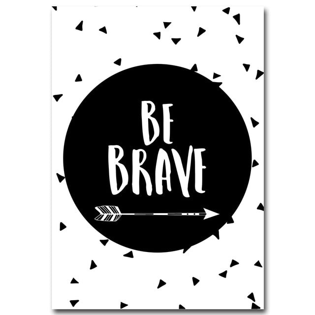 Be Brave Batman Nursery Canvas Posters