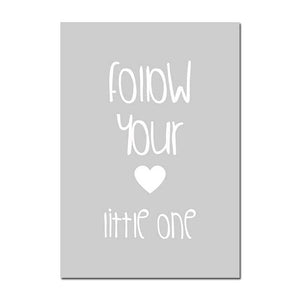 Follow You Heart Nursery Canvas Posters
