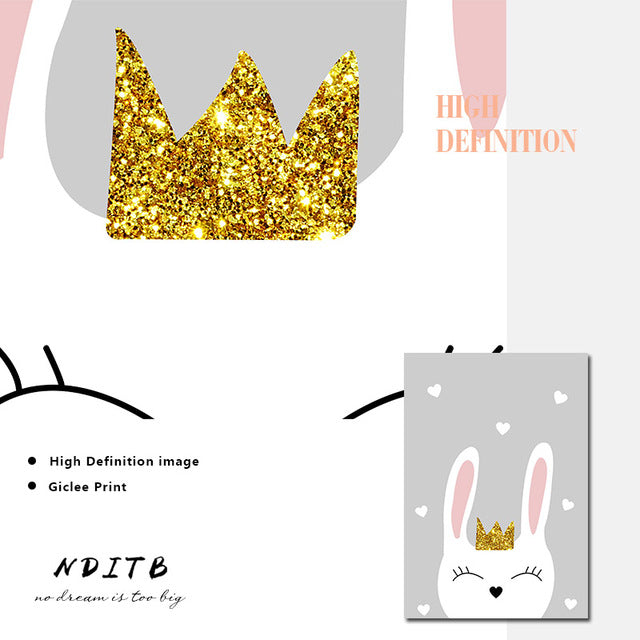 Follow You Heart Nursery Canvas Posters