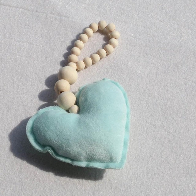 Moon Star Heart Wooden Beads Ornaments