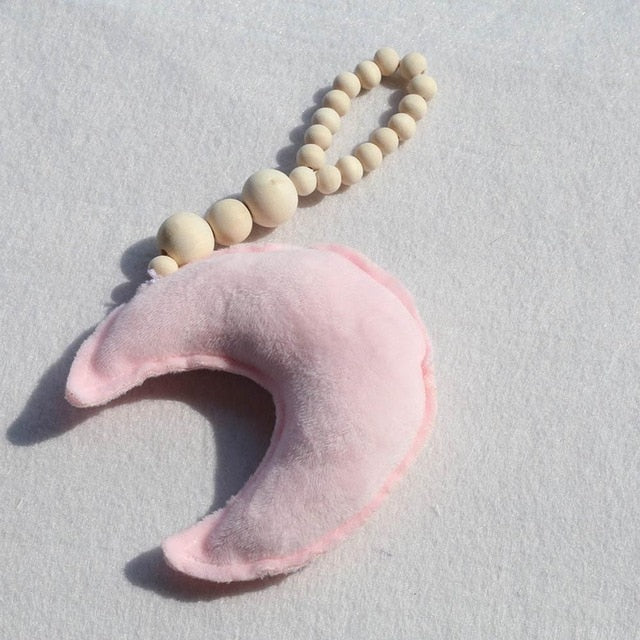 Moon Star Heart Wooden Beads Ornaments