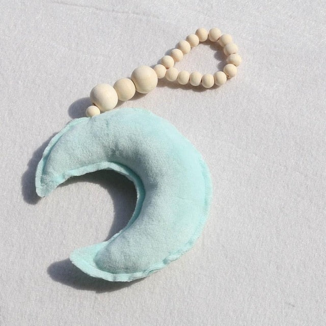 Moon Star Heart Wooden Beads Ornaments