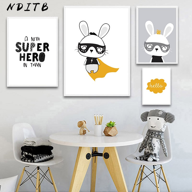 Super Hero Nursery Canvas Posters