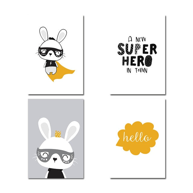 Super Hero Nursery Canvas Posters