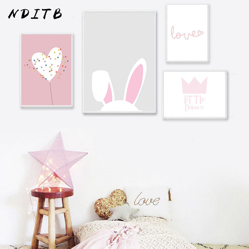 Rabbit Ears Nursery Canvas Posters
