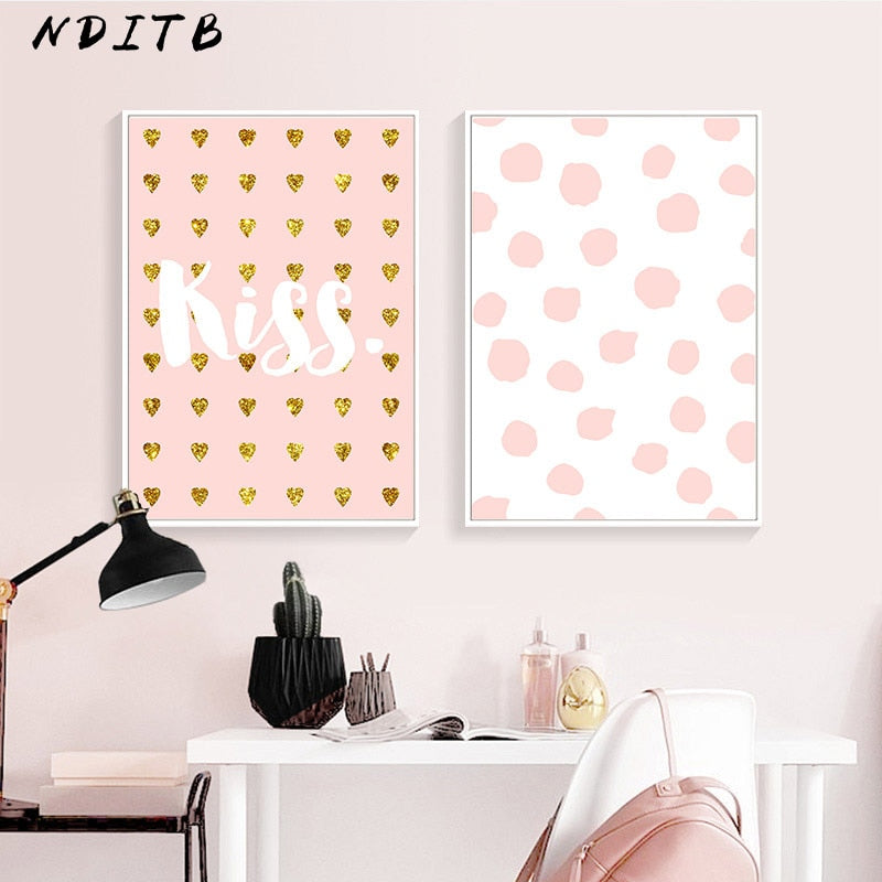 Romantic Valentine Nursery Canvas Posters