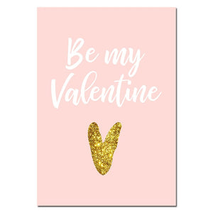 Romantic Valentine Nursery Canvas Posters