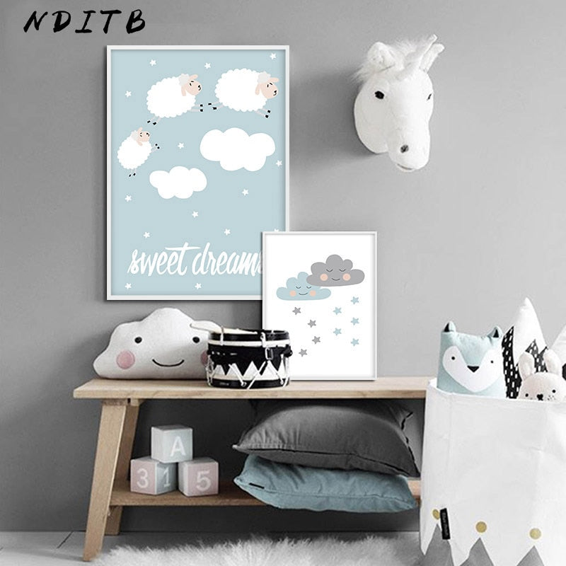 Sweet Dreams Nursery Canvas Posters