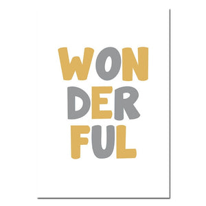 Man Cave Alphabet Nursery Canvas Posters