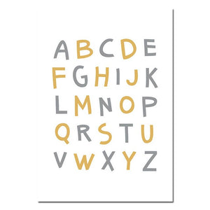 Man Cave Alphabet Nursery Canvas Posters