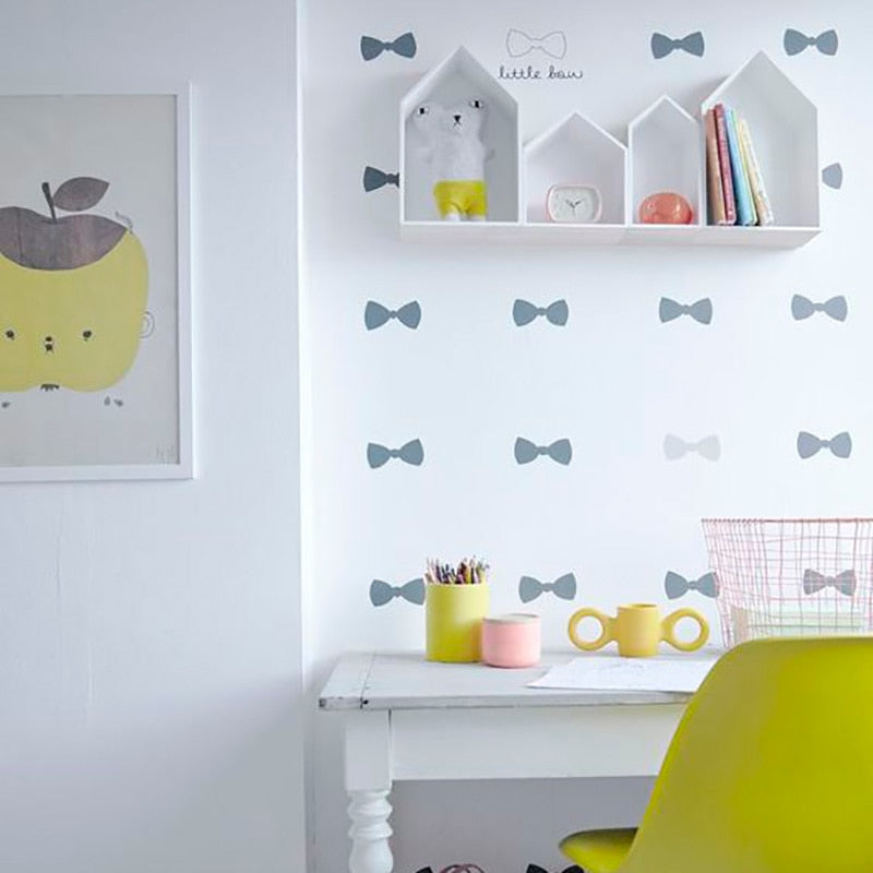 Little Bowknot Pattern Nursery Wall Stickers