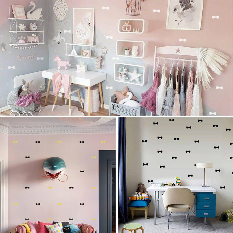 Little Bowknot Pattern Nursery Wall Stickers